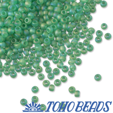 Koraliki TOHO Round 11/0 Trans-Rainbow-Frosted Dark Peridot