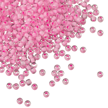 Koraliki TOHO Round 11/0 Inside-Color Crystal/Neon Carnation Lined