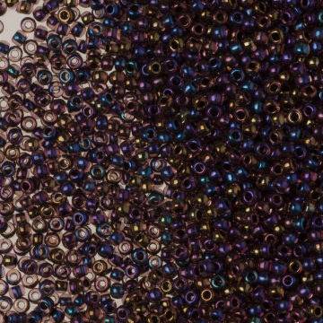 Koraliki TOHO Round Inside-Color Luster Lt Amethyst/Jet Lined 11/0