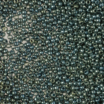 Koraliki TOHO Round Galvanized Green Silver 11/0