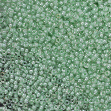 Koraliki TOHO Round 11/0 Inside-Color Crystal/Mint Julep Lined