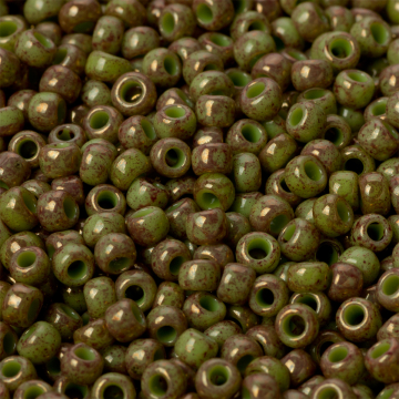 Koraliki TOHO Round 8/0 Marbled Opaque Avacado/Pink