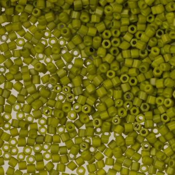 Koraliki TOHO Hex 11/0 Opaque-Frosted Pea Green Soup