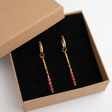 Kolczyki z jadeitem 3mm