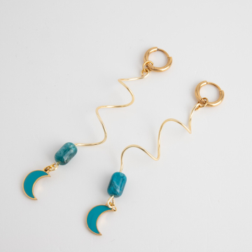 Wiszące kolczyki z apatytem