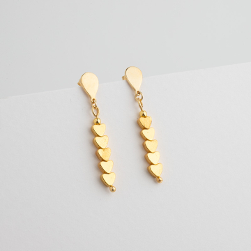 Kolczyki wiszące z hematytem