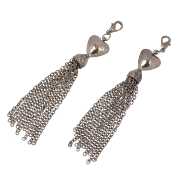 Zawieszka serce z łańcuszkami 95mm