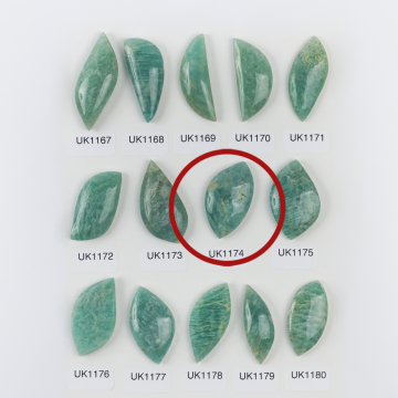 Amazonit kaboszon nieregularny 35mm