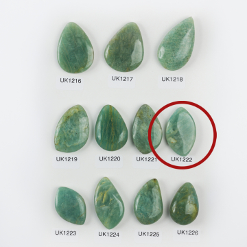 Amazonit kaboszon wypukły 36mm