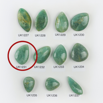 Amazonit kaboszon wypukły 30,5mm