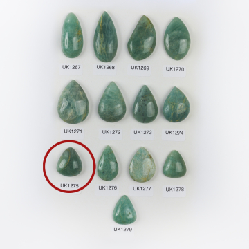 Amazonit kaboszon regularny łezka 34,5mm