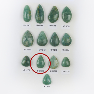 Amazonit kaboszon regularny łezka 29,5mm