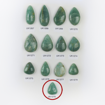 Amazonit kaboszon regularny łezka 24,5mm