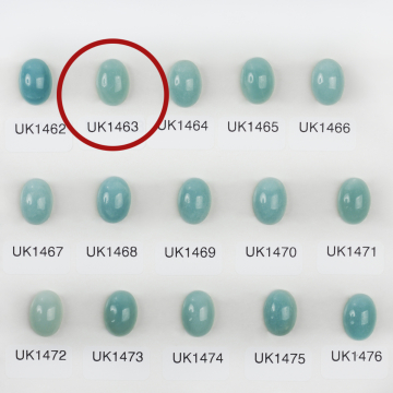 Amazonit kaboszon owal 14mm