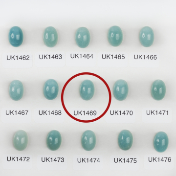 Amazonit kaboszon owal 14mm