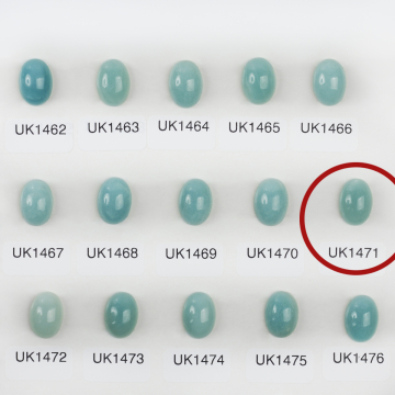 Amazonit kaboszon owal 14mm