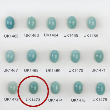 Amazonit kaboszon owal 14mm