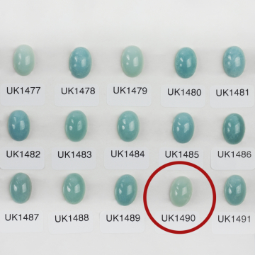 Amazonit kaboszon owal 14mm