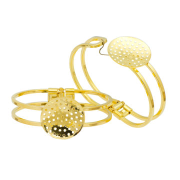 Baza bransoletki w kolorze złota zapinana z sitkiem 60mm