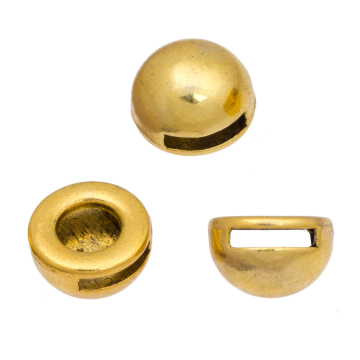 Koralik półkole duże kolor złoty 13mm