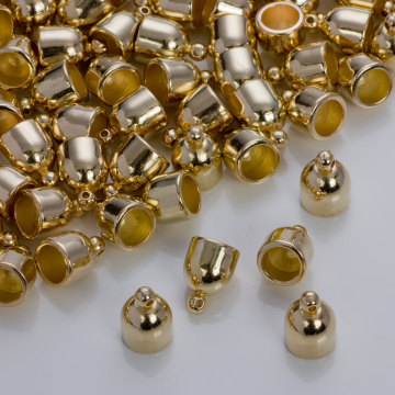 Gładkie końcówki w złotym kolorze 7mm