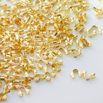 Końcówki do linek skobelki złote 5mm