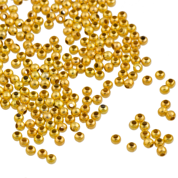 Kulki gładkie w kolorze złotym 3mm