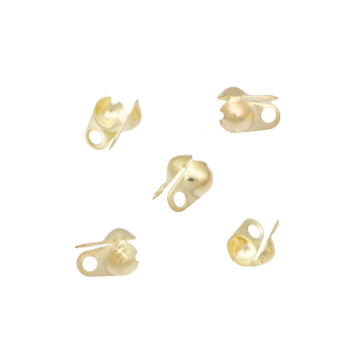 Łapaczki końcówki jabłuszka boczne 10x6mm light gold