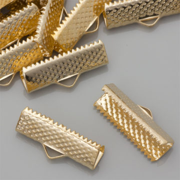 Końcówki zaciskowe szczęki real gold color 6x20mm