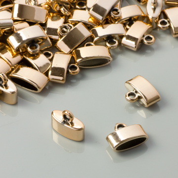 Końcówki owalne do rzemieni real gold 12x4mm