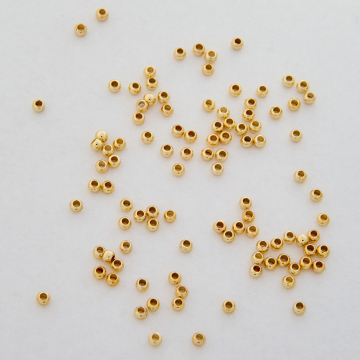 Kulki z mosiądzu w kolorze złotym 2mm
