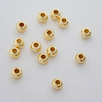 Kulki z mosiądzu w kolorze złotym 5mm