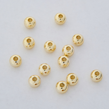 Kulki z mosiądzu w kolorze złotym 6mm