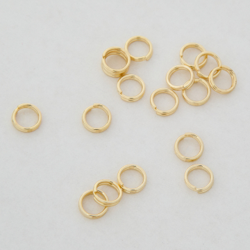 Kółeczka sprężynki z mosiądzu w kolorze złotym 6mm