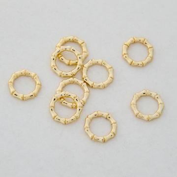 Kółeczko ozdobne z mosiądzu w kolorze złotym 8mm