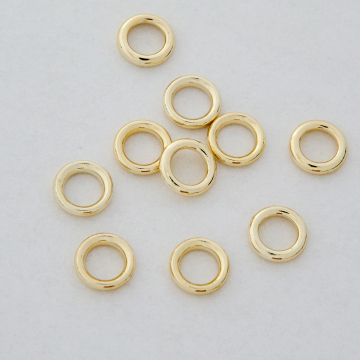 Kółeczko z mosiądzu w kolorze złotym 8mm