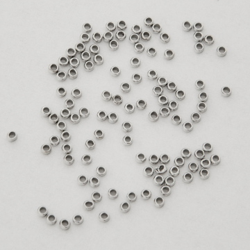 Kulki z mosiądzu w kolorze srebrnym 1,5mm