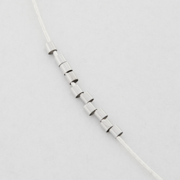 Przekładka rurka z mosiądzu w kolorze srebrnym 2x2mm