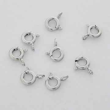 Zapięcie federing z mosiądzu w kolorze srebrnym 6mm