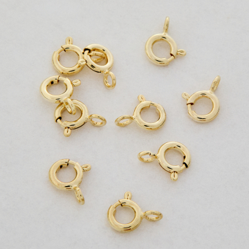 Zapięcie federing z mosiądzu w kolorze złotym 6mm