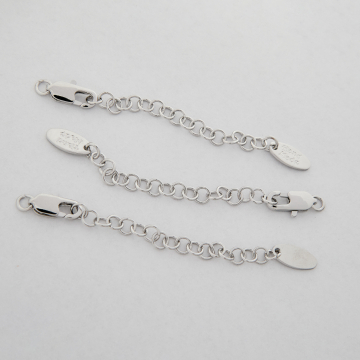 Zestaw do wykończenia naszyjnika z mosiądzu w kolorze srebrnym 7,5cm