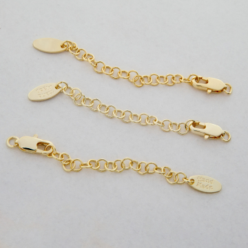 Zestaw do wykończenia naszyjnika z mosiądzu w kolorze złotym 7,5cm