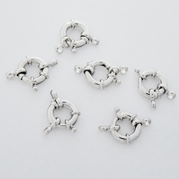 Zapięcie ozdobne federing z mosiądzu w kolorze srebrnym 13mm