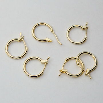 Bigle zamykane koła z mosiądzu w kolorze złotym 14mm