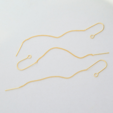 Baza kolczyka na łańcuszku z mosiądzu w kolorze złotym 8,5cm