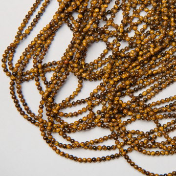 Tygrysie oko kulki gładkie 2,5mm