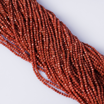 Piasek pustyni kulka fasetowana 2,5mm - na sznurze