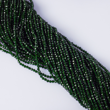 Szmaragd nilu kulka fasetowana 2mm - na sznurze