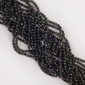 Szmaragd nilu kulka fasetowana 4mm - na sznurze