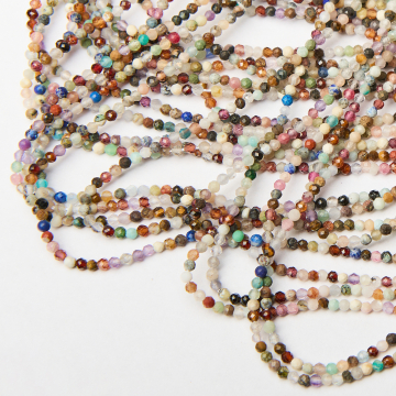 Mix kamieni kulki fasetowane 2,5mm
